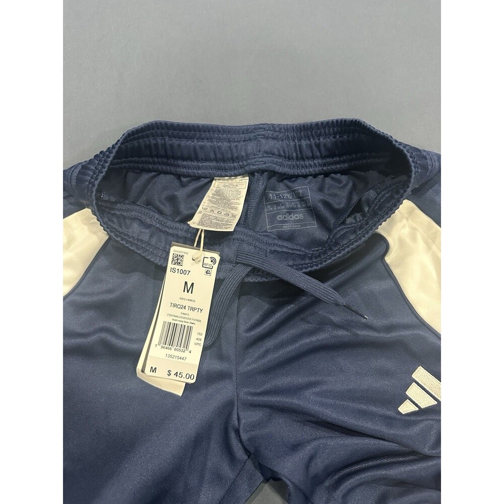 NWT Adidas Tiro 24 Kids Training Pants Navy Blue/White Medium - Picture 7 of 7